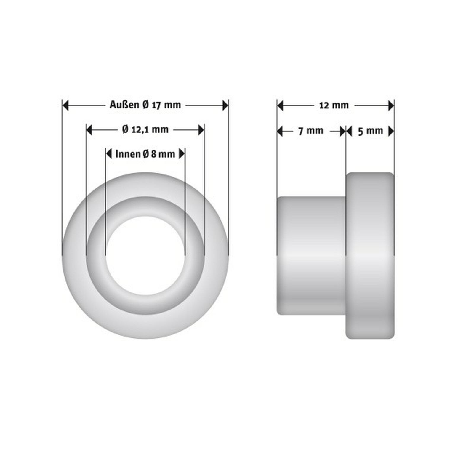 1 Paar KIND SHOCK Alu Dämpfer Buchse Auge 24 mm Bohrung 8 mm Eyelet -, 7,99  €