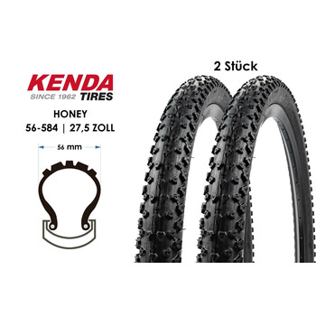 2 Stck 27,5 Zoll Fahrrad Reifen Kenda Honey 27.5x2.20...
