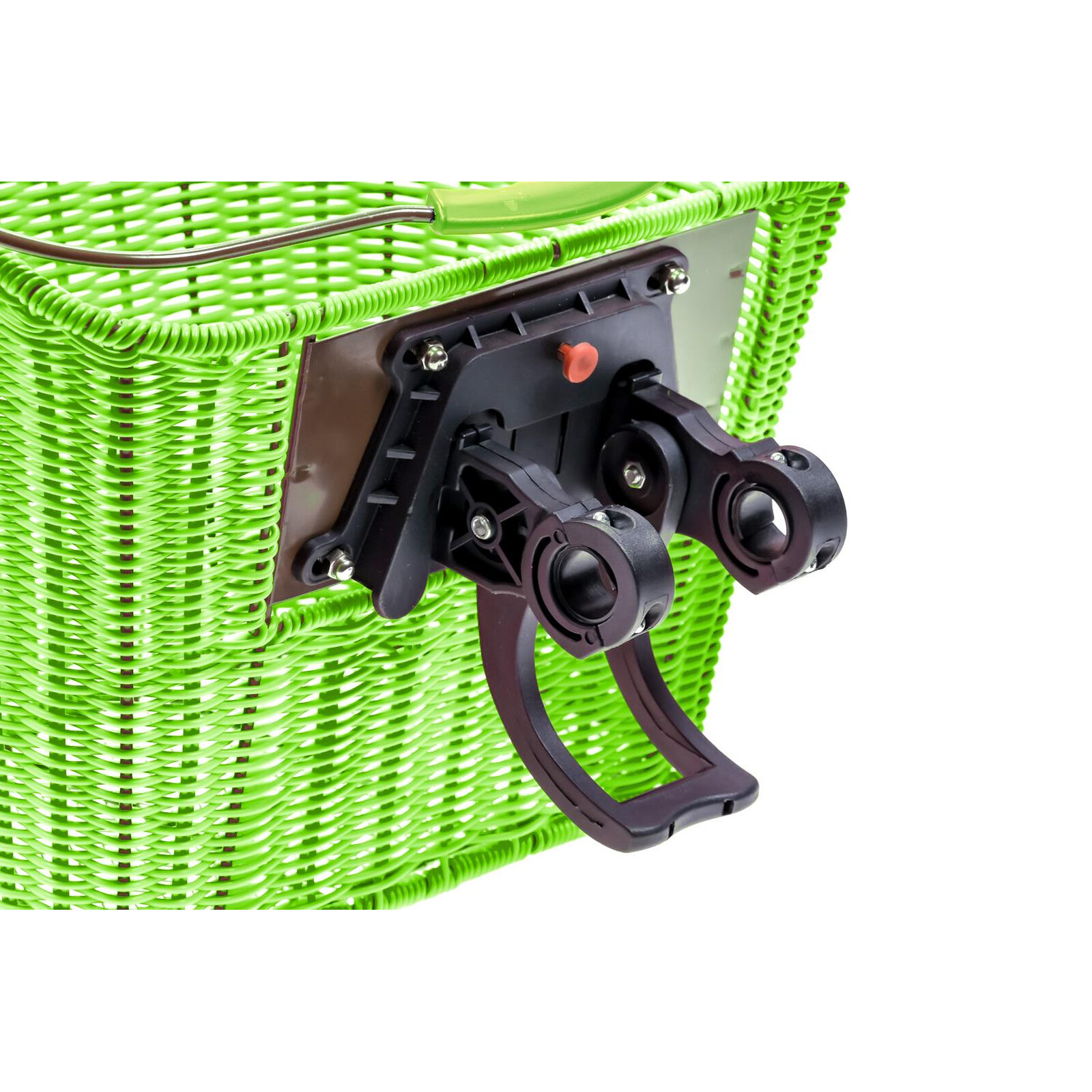 Rattan Trag, Fahrradkorb Einkaufs € 18,99 Optik mit grünem Korb Prophete Griff