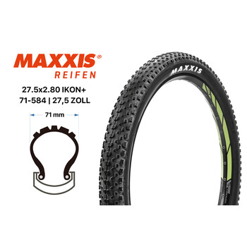 27.5 Zoll MAXXIS IKON+ Fahrrad Reifen 71-584 All Mountain...