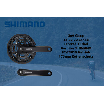 Fahrrad Kurbel Garnitur SHIMANO 3x9-Gang FC-T3010 Antrieb...